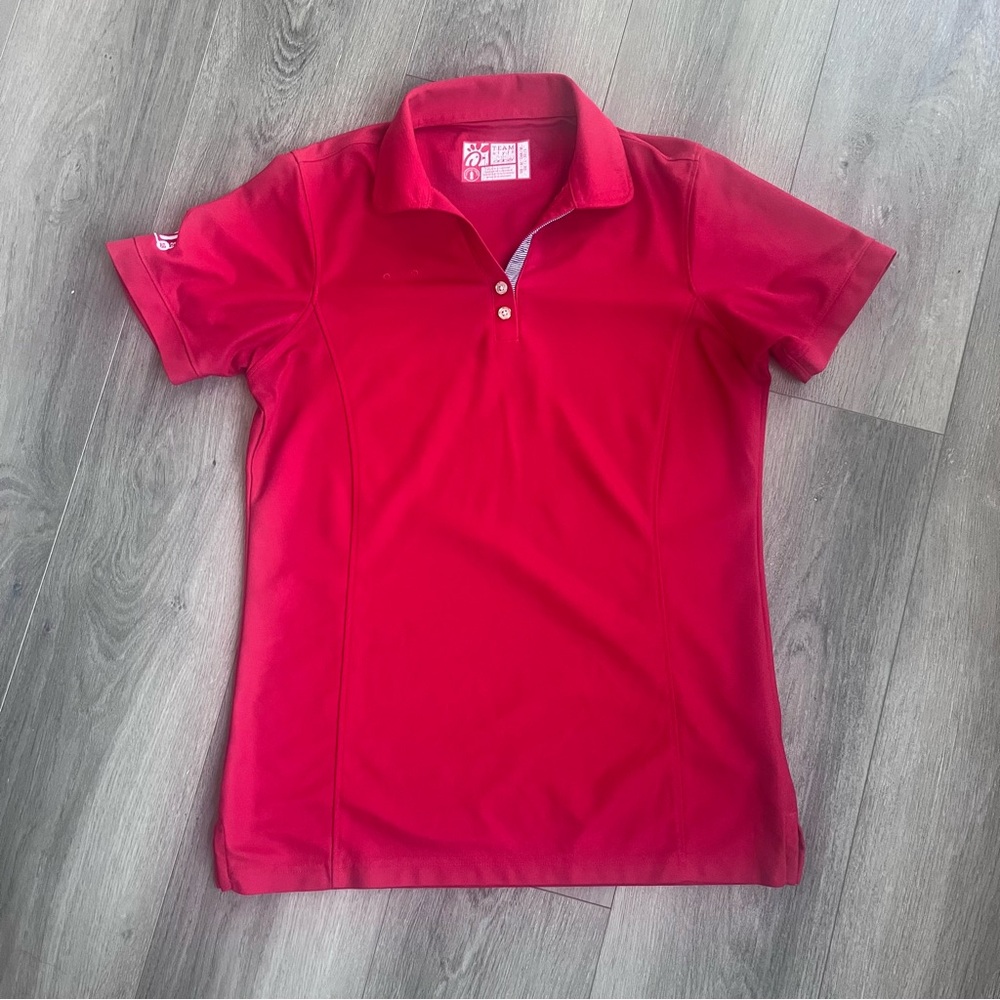 Oobe Chick Fil A Team Member Style Polo Shirt Women’s Employee Uniform Red M